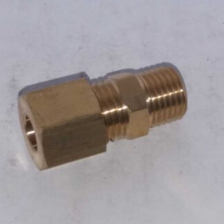 Rechte messing knelkoppeling 8 mm x 1/4 buitendraad