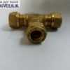 10mm messing Tstuk 10mm x 10mm x 10mm