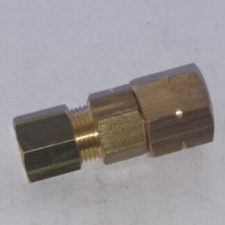 8mm messing knelkoppeling x 1/4 linkse binnendraad