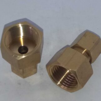 8mm messing knelkoppeling x 1/2 binnendraad.