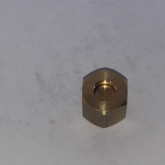 Messing blindstop voor 8mm snelsluitkraan of 8mm messing knelkoppeling kompleet met wartelmoer