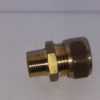Messing rechte knelkoppeling 12mm x 3/8 buitendraad - Afbeelding 3