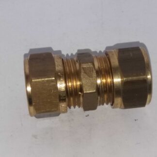 Messing rechte knelkoppeling 15mm x 15mm