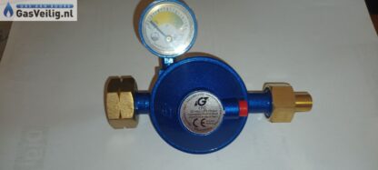 Marine drukregelaar 30 mbar met manometer, overdrukventiel en doorstroombegrenzer. 1/4 linkse uitgang en Shell ingang 039 - Afbeelding 3