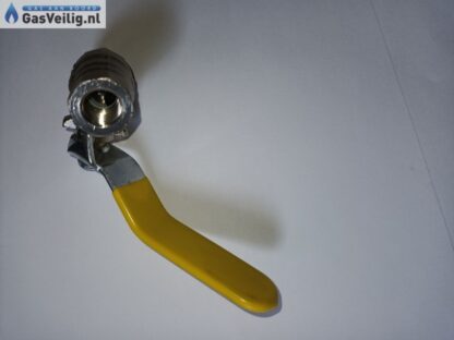Kogelkraan gas 2 x 1/4 binnendraad aansluiting. - Afbeelding 3