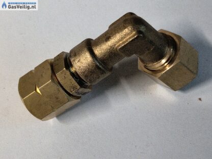 8mm messing knelkoppeling knie x 1/4 links binnendraad - Afbeelding 3