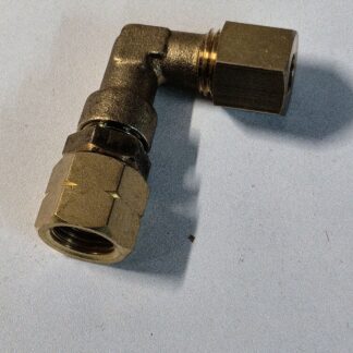 8mm messing knelkoppeling knie x 1/4 links binnendraad